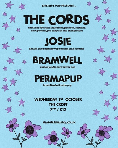 THE CORDS and JOSIE plus supports at The Croft