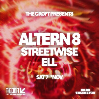 The Croft Presents: Altern 8, Streetwise + Ell at The Croft