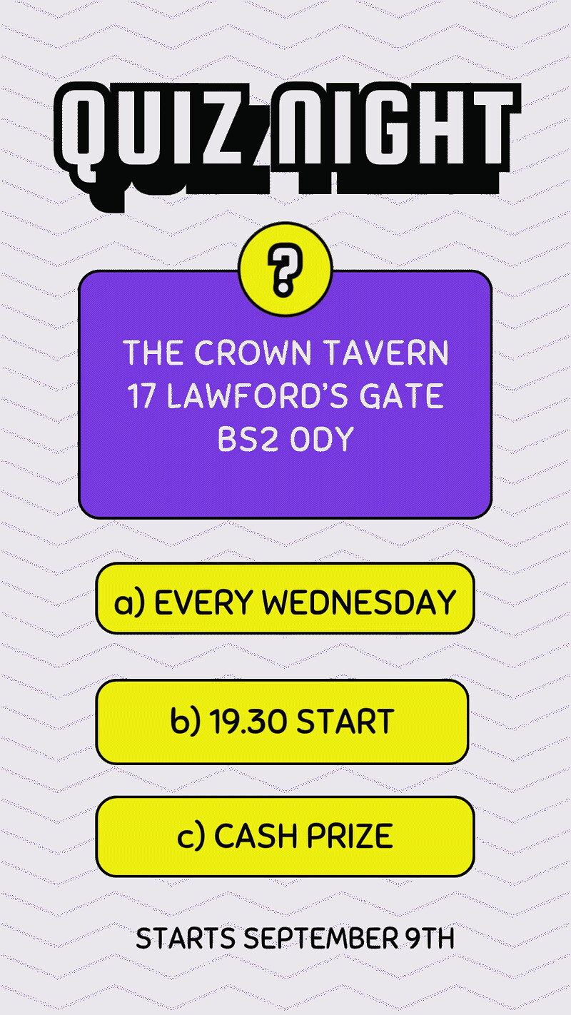 THE CROWN QUIZ at The Crown Tavern