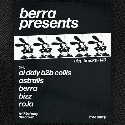 Berra Presents: Al Daly B2B Collis, Bizz + more at The Crown