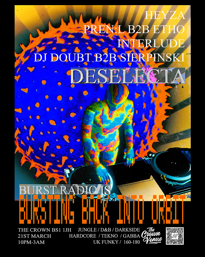 BURST RADIO FUNDRAISER: "BURSTING BACK INTO ORBIT" at The Crown