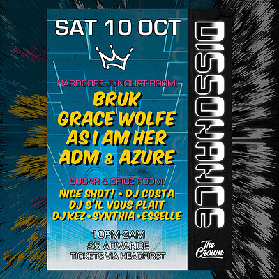 Dissonance: BRUK, Grace Wolfe + more at The Crown