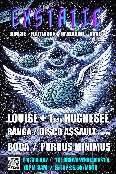 EXSTATIC: LOUISE+1, HUGHESEE, Di$CO A$$AULT, RANGA , PORGUS & BOCA at The Crown
