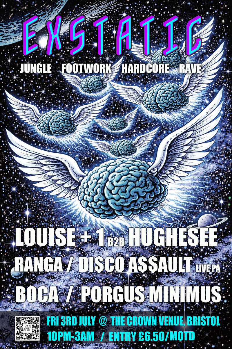 EXSTATIC: LOUISE+1, HUGHESEE, Di$CO A$$AULT, RANGA , PORGUS & BOCA at The Crown