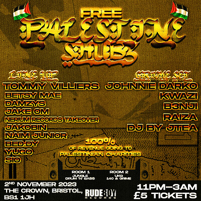FREE PALESTINE SHUBZ at The Crown