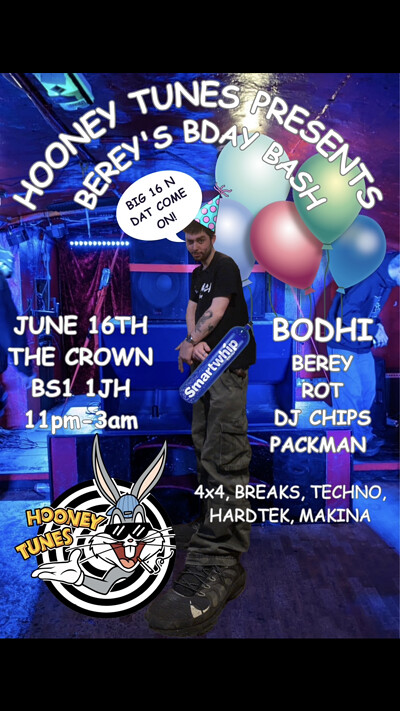 Hooney Tunes Presents: Berey’s Bday Bash at The Crown