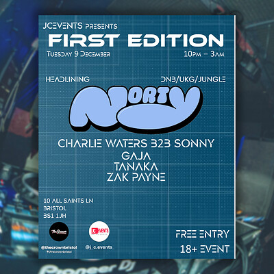 JC Pres.: Norty, Charlie Waters B2B Sonny, Gaja, Tanaka + Zac Payne at The Crown