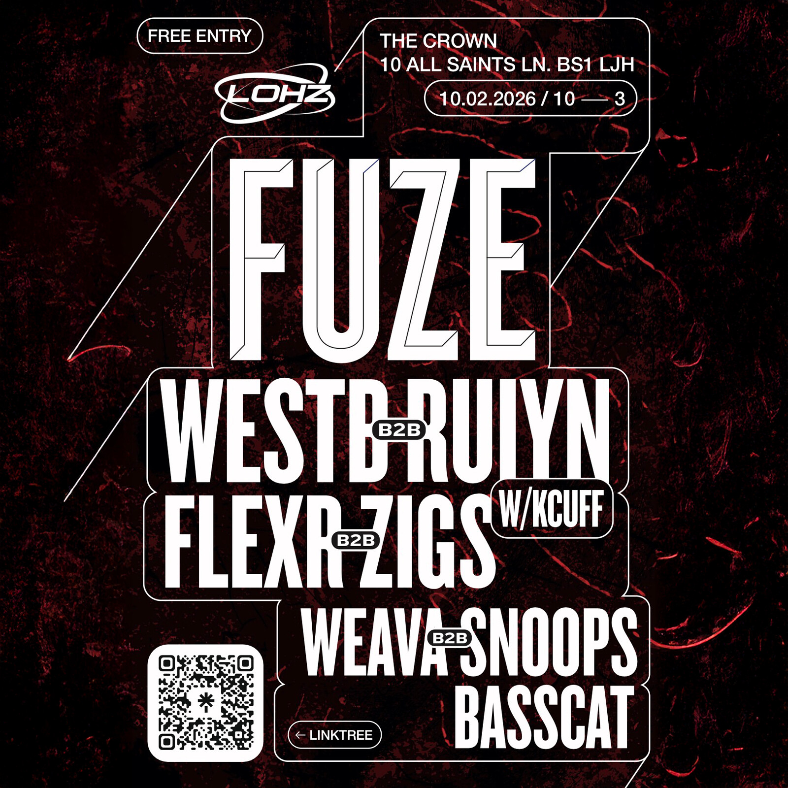 LoHz: Fuze, Westb B2B Ruiyn, Flexr B2B Zigs w/ KCuff + more at The Crown