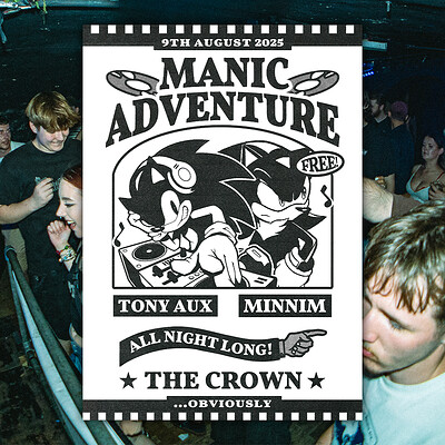 Manic Adventure: MiNNiM B2B Tony Aux at The Crown