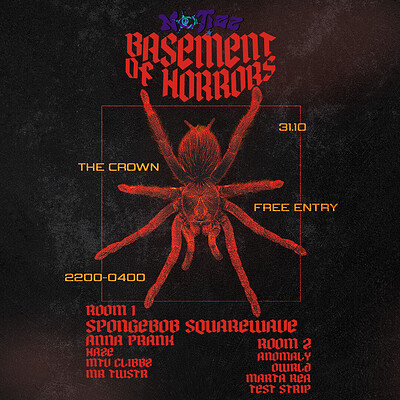 Notizz: Basement Of Horrors w/ Spongebob Squarewave + Support at The Crown