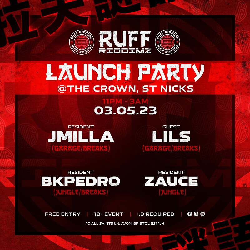 RuFF RiDDiMz - Jungle / Garage Launch party at The Crown
