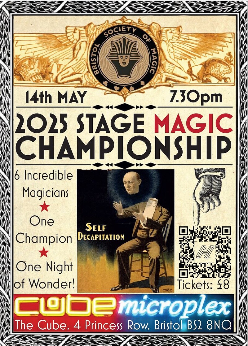 Bristol Society of Magic: STAGE MAGIC CHAMPIONSHIP at The Cube