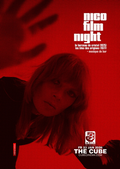 Nico Film Night + music in bar at The Cube