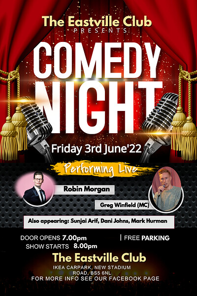 Comedy Night at The Eastville Club at The Eastville Club (In the IKEA Carpark)