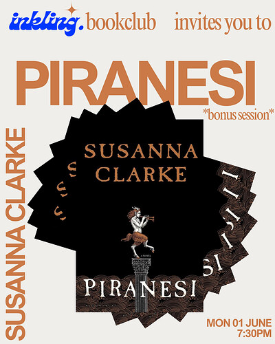 Inkling bookclub presents...Piranesi at The Famous Royal Navy Volunteer
