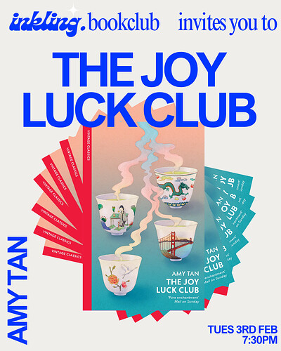 Inkling bookclub presents...The Joy Luck Club at The Famous Royal Navy Volunteer