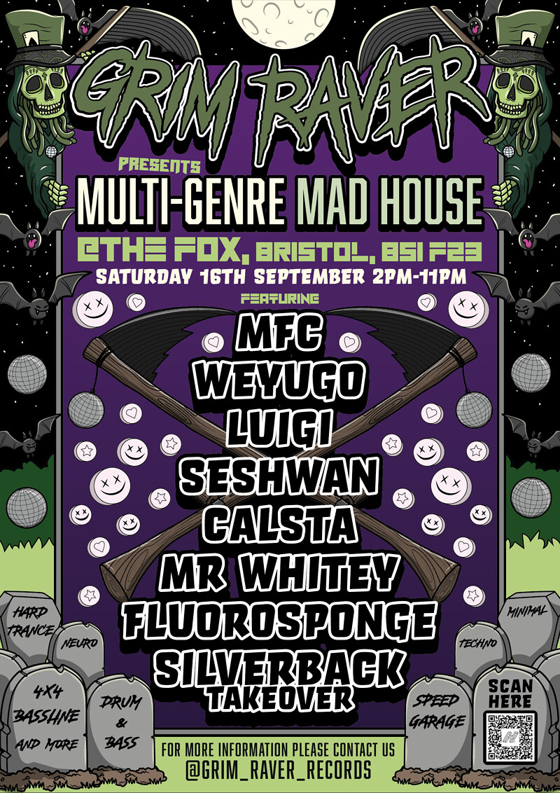 Grim Raver Presents Multi-Genre Mad House at The Fox Café/Bar