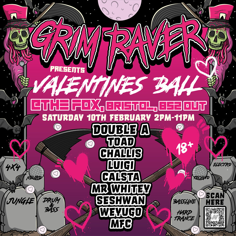 Grim Raver Presents: Valentines Ball at The Fox Café/Bar