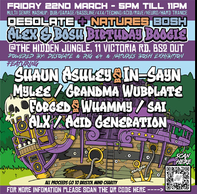 Alex & Bosh Bday Boogie at The fox / Hidden Jungle - 11 Victoria Road BS2 0UT