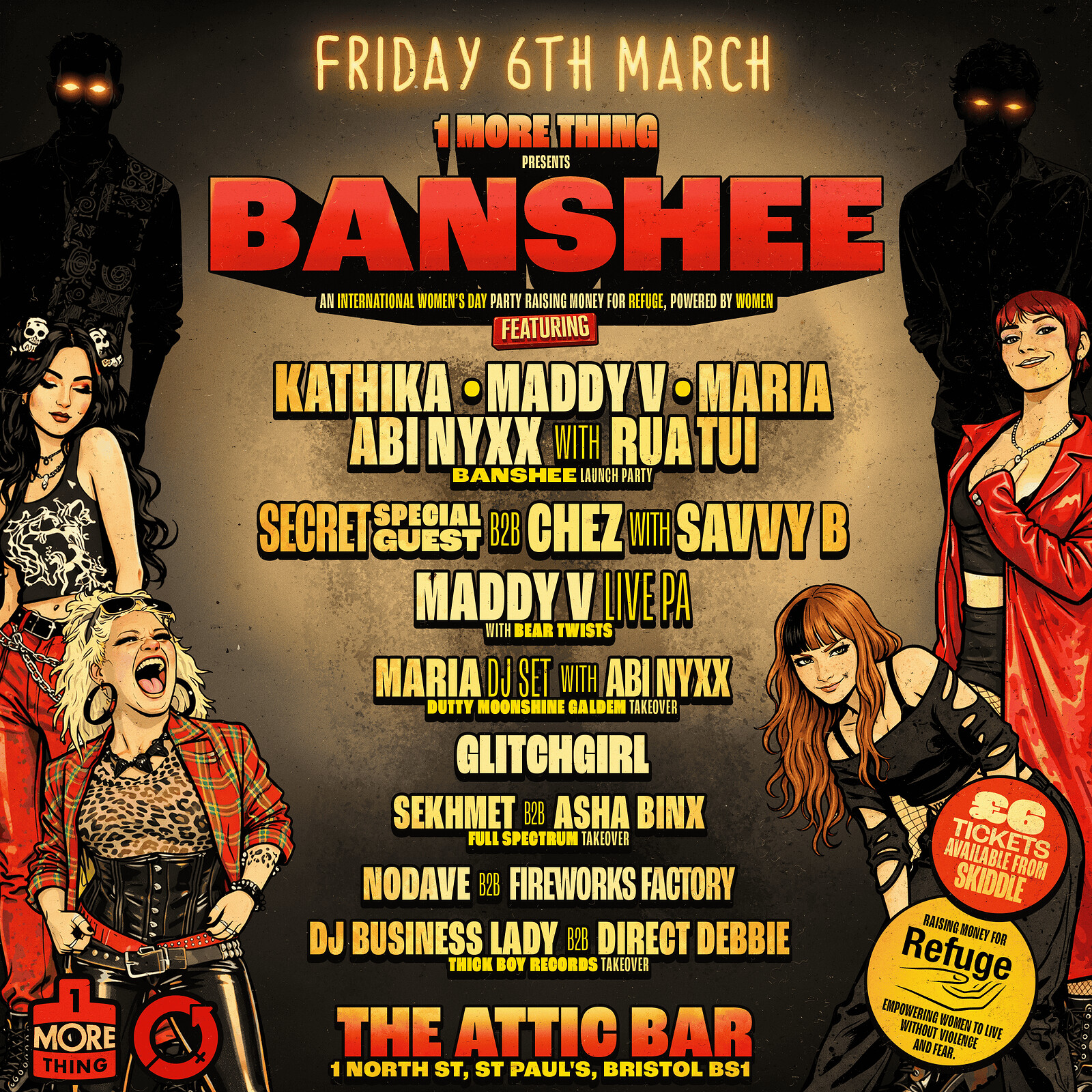 1 More Thing Presents: Banshee at The Full Moon & Attic Bar