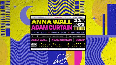 ANNA WALL, ADAM CURTAIN & SSSLIP | ATTIC BAR at The Full Moon & Attic Bar