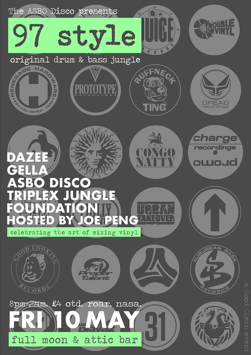 ASBO Disco Presents '97 Style Original D&B/Jungle at The Attic Bar