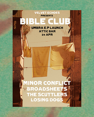 Bible Club/ Minor conflict + more at The Full Moon & Attic Bar
