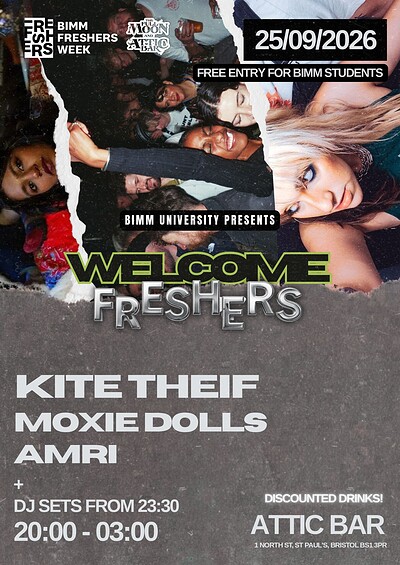 BIMM Bristol Presents... Welcome Freshers at The Full Moon & Attic Bar