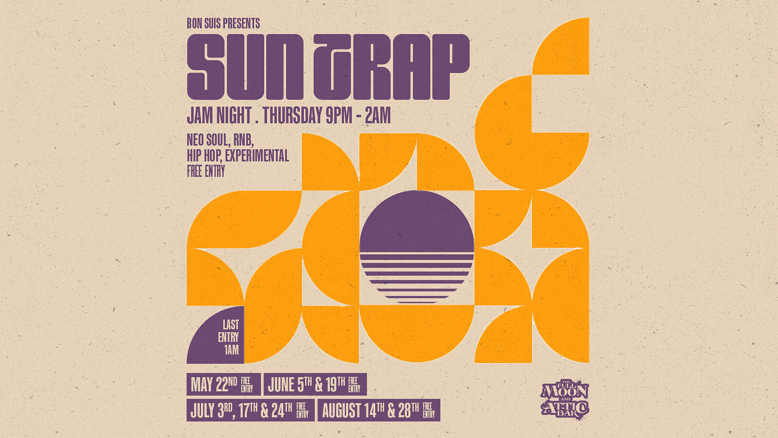 Suntrap Jam Night at The Full Moon & Attic Bar