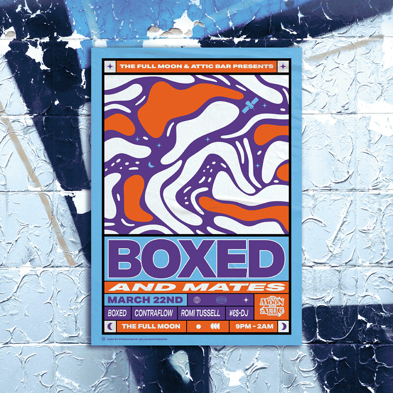 BOXED & mates | FULL MOON at The Full Moon & Attic Bar