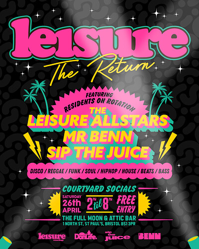 Courtyard Socials w/ Leisure at The Full Moon & Attic Bar