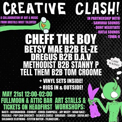 Creative Clash at The Full Moon & Attic Bar