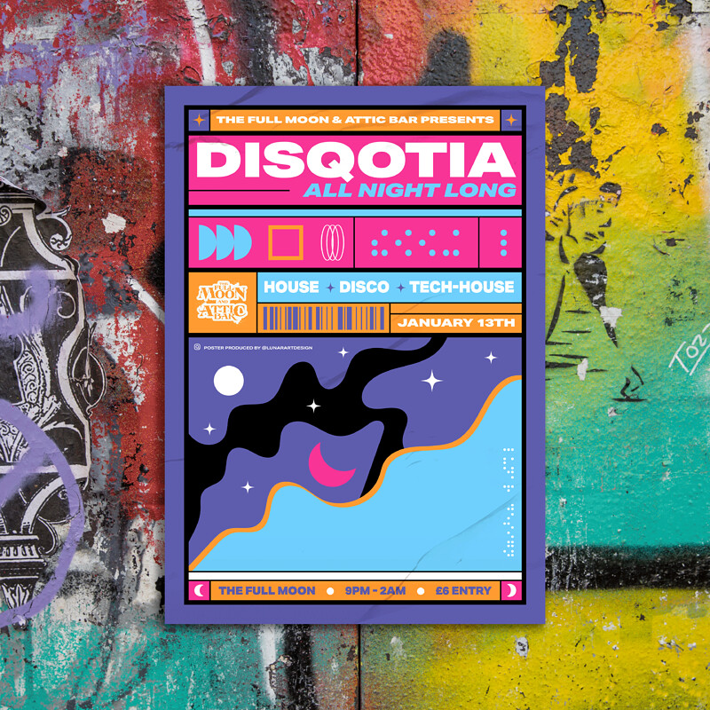 DISQOTIA - ALL NIGHT LONG | THE FULL MOON at The Full Moon & Attic Bar