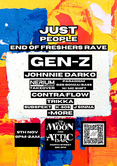 End of Freshers Rave - Gen-Z, Johnnie Darko + MORE at The Attic Bar