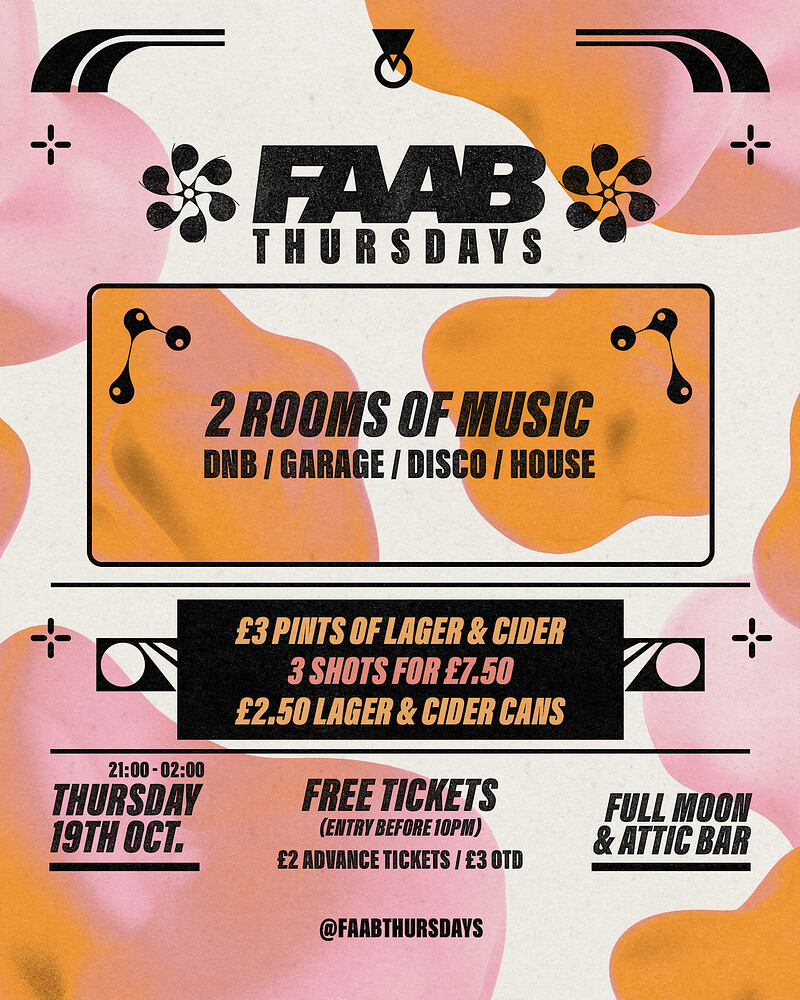 FAAB Bristol Presents: FAAB Thursdays 90% SOLD OUT at The Attic Bar