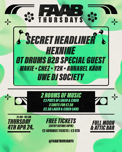 FAAB Presents: ATTIC Thursdays at The Full Moon & Attic Bar