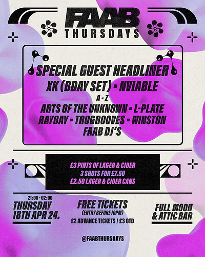 FAAB Presents: ATTIC Thursdays at The Full Moon & Attic Bar