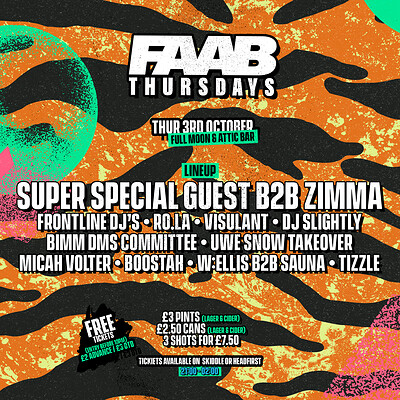 FAAB Presents: ATTIC Thursdays at The Full Moon & Attic Bar