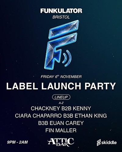 FUNKULATOR: Label Launch Party at The Full Moon & Attic Bar