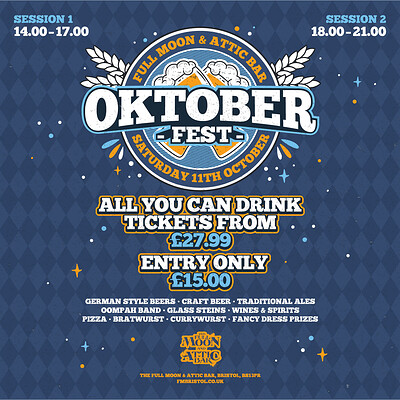 Oktoberfest - All You Can Drink Beer Festival | The Full Moon & Attic Bar at The Full Moon & Attic Bar