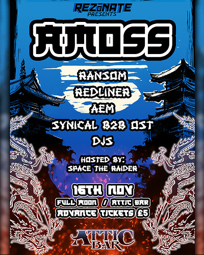 REZONATE Pres. AMOSS | Attic Bar at The Full Moon & Attic Bar