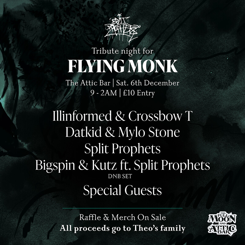 'Tribute night for Flying Monk' at The Full Moon & Attic Bar