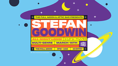 STEFAN GOODWIN - ALL NIGHT LONG | FULL MOON at The Full Moon & Attic Bar