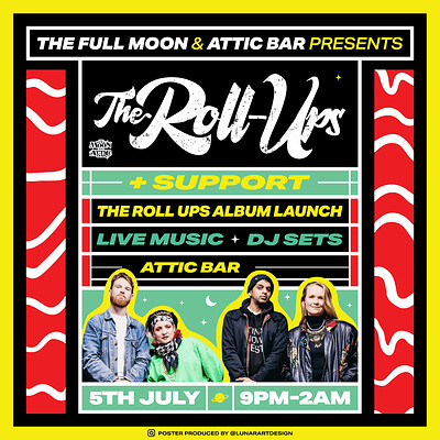 Album Launch + Support at The Full Moon & Attic Bar