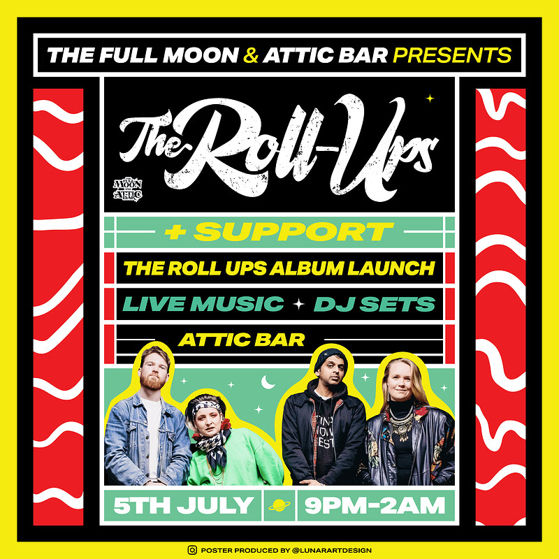 Album Launch + Support at The Full Moon & Attic Bar