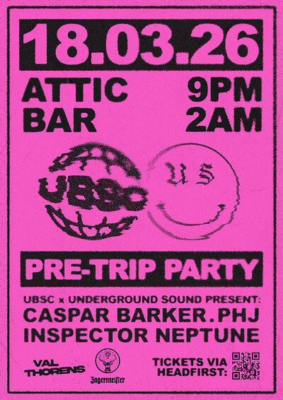 UBSC x Underground Sound: Pre-trip Party at The Full Moon & Attic Bar