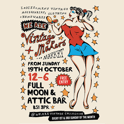 We Are Vintage Collective | Vintage Sunday Markets at The Moon at The Full Moon & Attic Bar