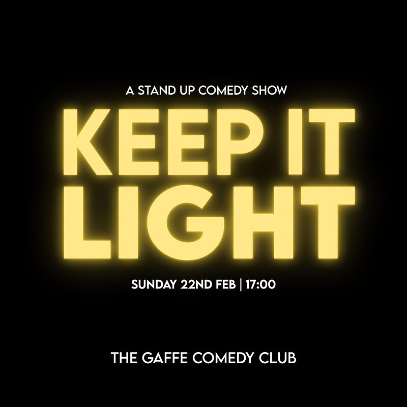 Keep It Light: Bristol Light Festival Collaboration at The Gaffe Comedy Club