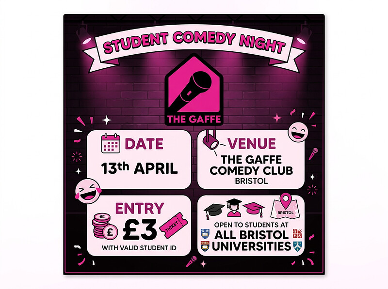 Student Comedy Night at The Gaffe Comedy Club