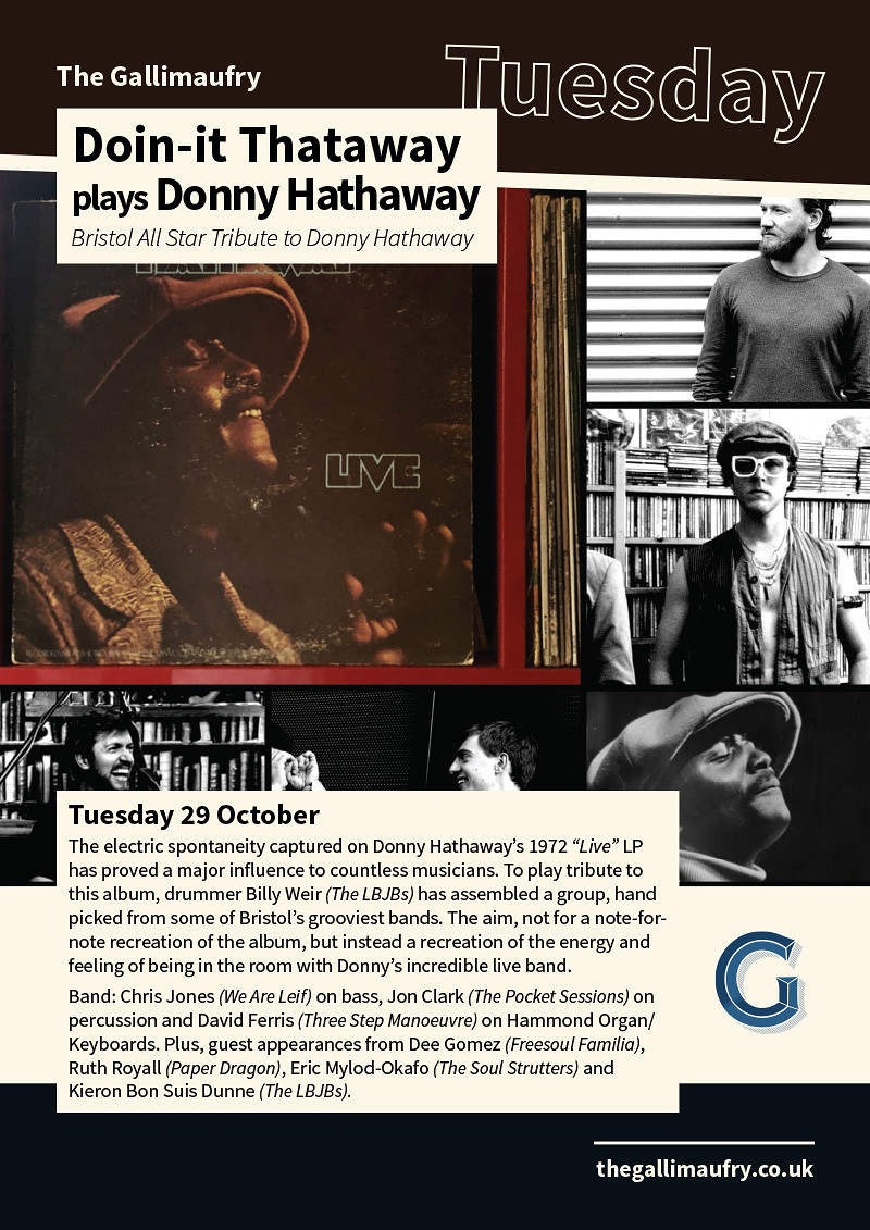 Doin-it Thataway plays Donny Hathaway at The Gallimaufry